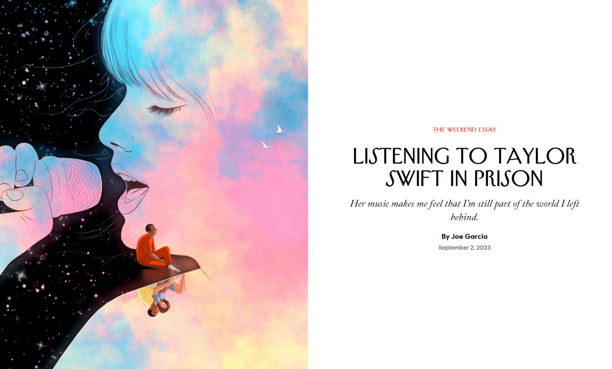 Escuchando a Taylor Swift en prisión
